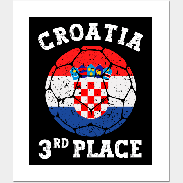 Croatia Football 3rd Place Wall Art by footballomatic